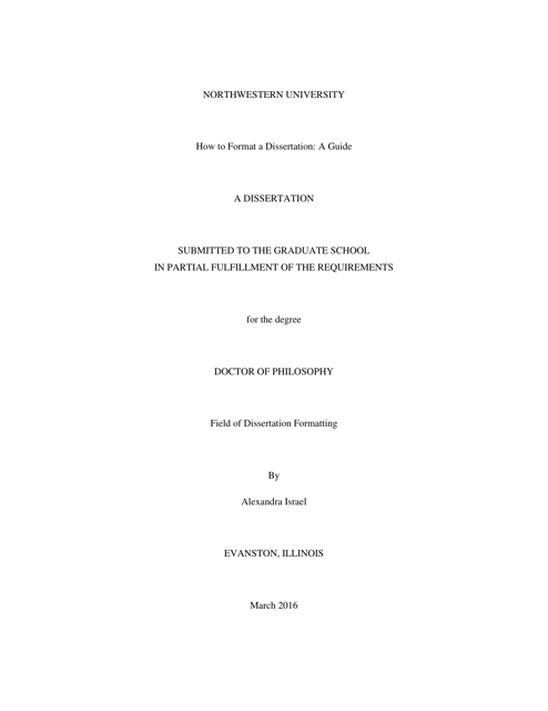 a complete dissertation the big picture