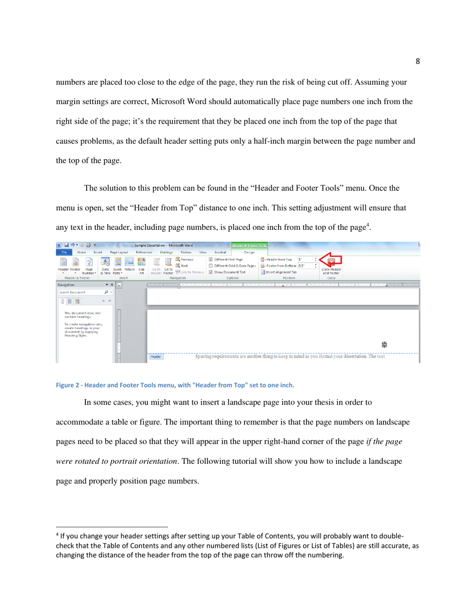 How to Format a Dissertation: a Guide, Page 8