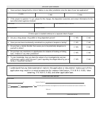 Application for a Permit to Carry Non-concealed Firearm by a Prohibited Person - Maine, Page 4
