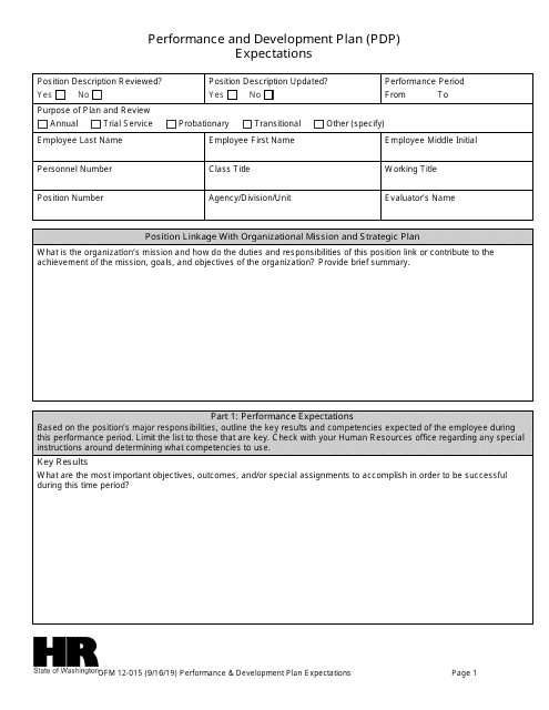 Form OFM12-015  Printable Pdf