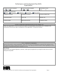 Form OFM12-015 Performance and Development Plan (Pdp) Expectations - Washington