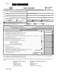 Form SC1101B Bank Tax Return - South Carolina