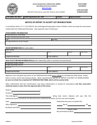 Form G Notice of Intent to Accept Lot Reservations - Arizona, Page 2