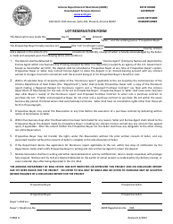 Form G Notice of Intent to Accept Lot Reservations - Arizona, Page 3