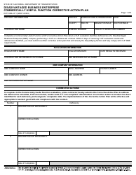 Document preview: Form DOT CEM-2411 Disadvantaged Business Enterprise Commercially Useful Function Corrective Action Plan - California