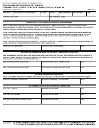 Form DOT CEM-2411 Disadvantaged Business Enterprise Commercially Useful Function Corrective Action Plan - California, Page 2