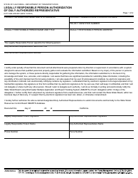 Document preview: Form DOT CEM-2006SW Legally Responsible Person Authorization of Duly Authorized Representative - California