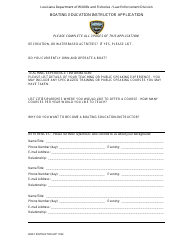 Boating Education Instructor Application - Louisiana, Page 2