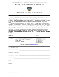Boating Education Instructor Application - Louisiana, Page 3