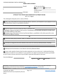 Form CV-FM-202 Affidavit That Service Was Completed by Alternate Means - Maine