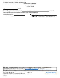 Form CV-FM-202 Affidavit That Service Was Completed by Alternate Means - Maine, Page 2