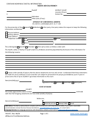 Document preview: Form FM-057 Affidavit of Confidential Address - Maine