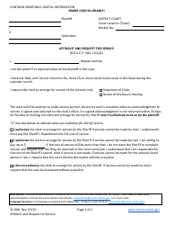 Form SC-006 Affidavit and Request for Service - Maine