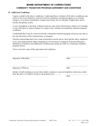 Attachment C Agreement and Conditions - Community Transition Program - Maine, Page 3