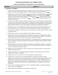 Attachment D Furlough Program Agreement and Conditions - Maine