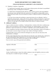 Attachment D Furlough Program Agreement and Conditions - Maine, Page 2