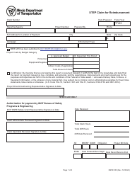 Document preview: Form BSPE500 Step Claim for Reimbursement - Illinois, 2023