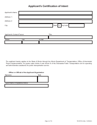 Form TR OP014 5311 Formula Grants Application Part Ii - Illinois, Page 4