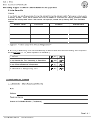 Form 445107 Ambulatory Surgical Treatment Center Initial Licensure Application - Illinois, Page 3