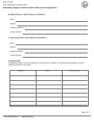 Form 445107 Ambulatory Surgical Treatment Center Initial Licensure Application - Illinois, Page 4