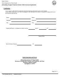 Form 445107 Ambulatory Surgical Treatment Center Initial Licensure Application - Illinois, Page 9