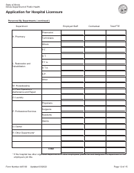 Form 445100 Application for Hospital Licensure - Illinois, Page 12