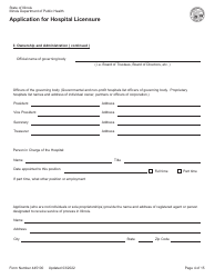 Form 445100 Application for Hospital Licensure - Illinois, Page 4