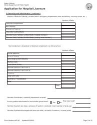 Form 445100 Application for Hospital Licensure - Illinois, Page 5