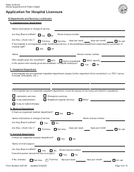 Form 445100 Application for Hospital Licensure - Illinois, Page 8