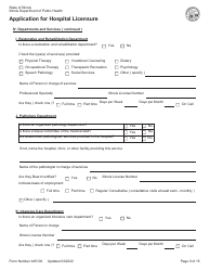 Form 445100 Application for Hospital Licensure - Illinois, Page 9