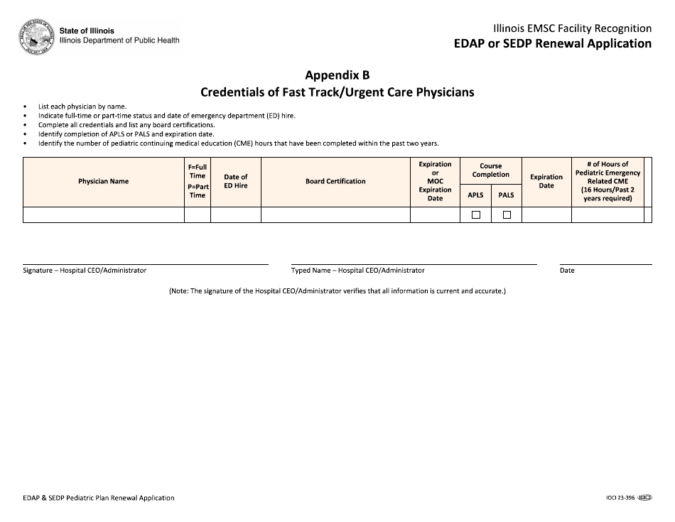 Edap and Sedp Pediatric Plan Renewal Application - Illinois, Page 10