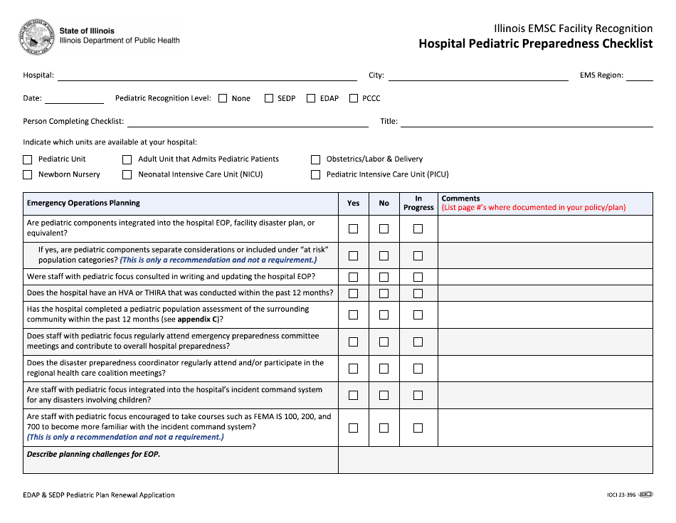 Edap and Sedp Pediatric Plan Renewal Application - Illinois, Page 16