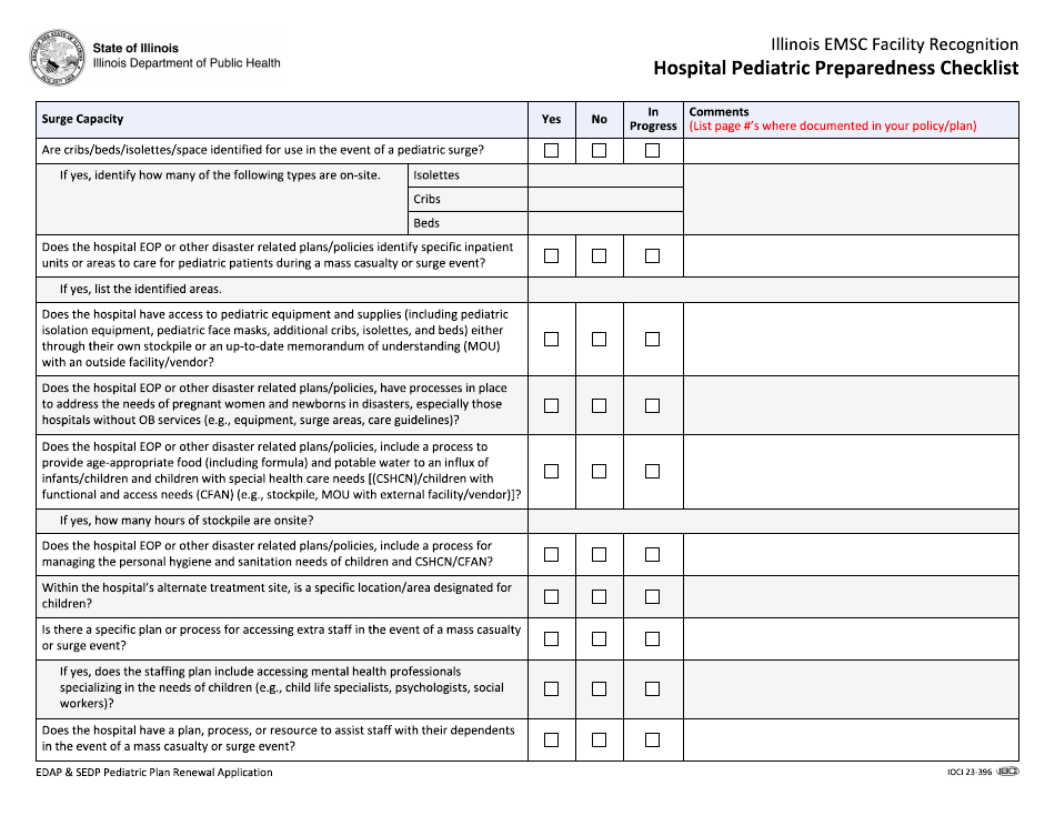 Edap and Sedp Pediatric Plan Renewal Application - Illinois, Page 17