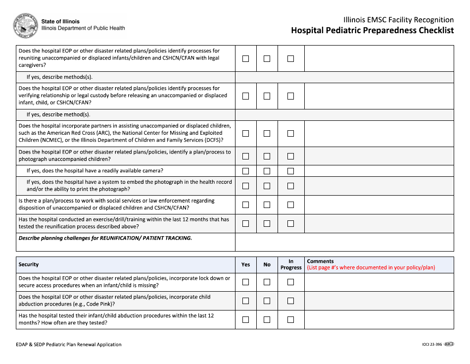 Edap and Sedp Pediatric Plan Renewal Application - Illinois, Page 19