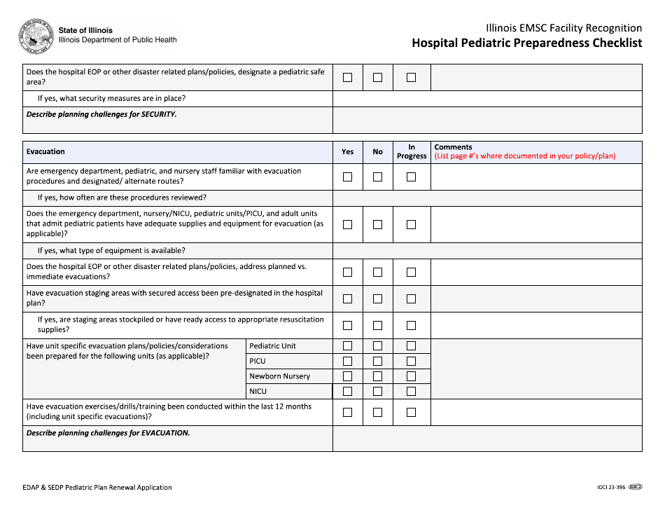 Edap and Sedp Pediatric Plan Renewal Application - Illinois, Page 20