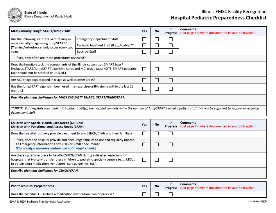 Edap and Sedp Pediatric Plan Renewal Application - Illinois, Page 21