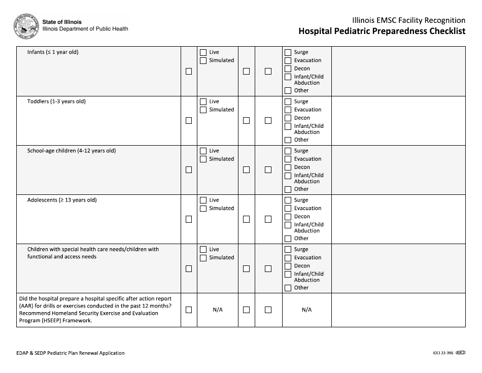 Edap and Sedp Pediatric Plan Renewal Application - Illinois, Page 23