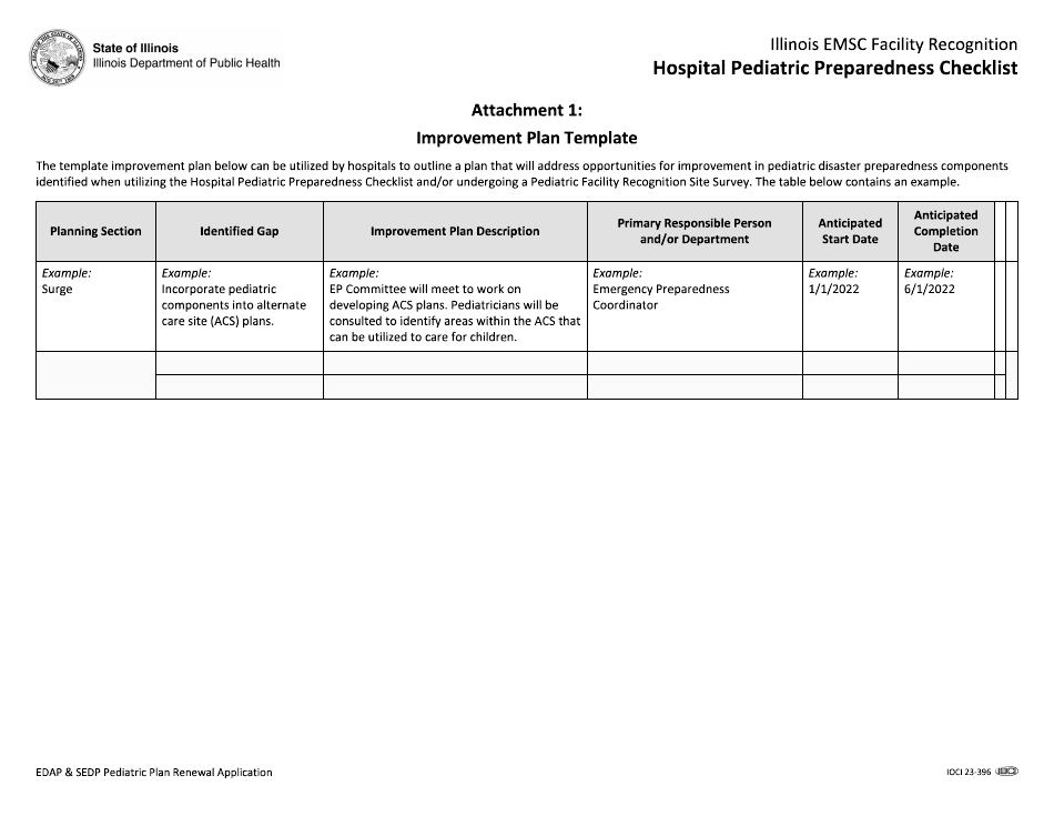 Edap and Sedp Pediatric Plan Renewal Application - Illinois, Page 25