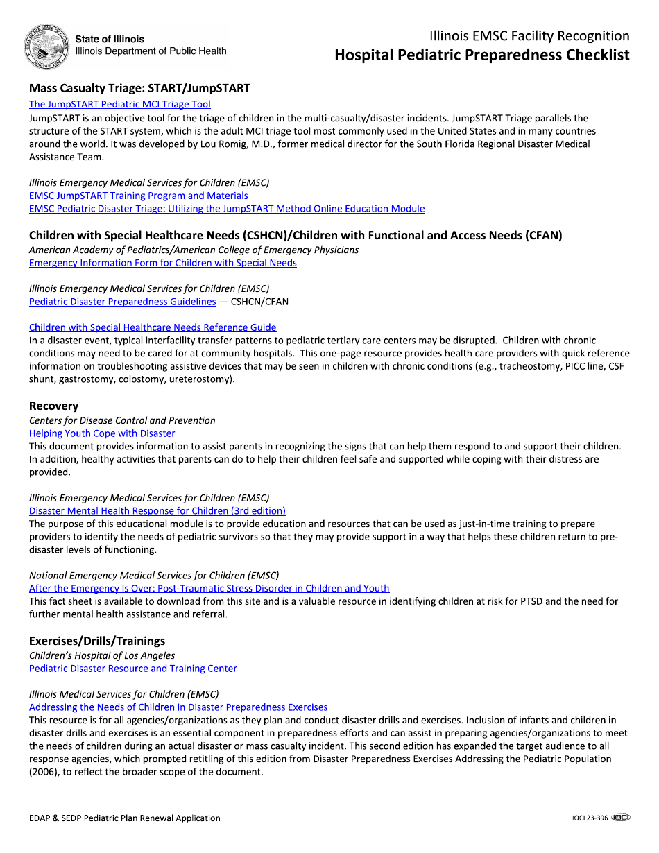 Edap and Sedp Pediatric Plan Renewal Application - Illinois, Page 28