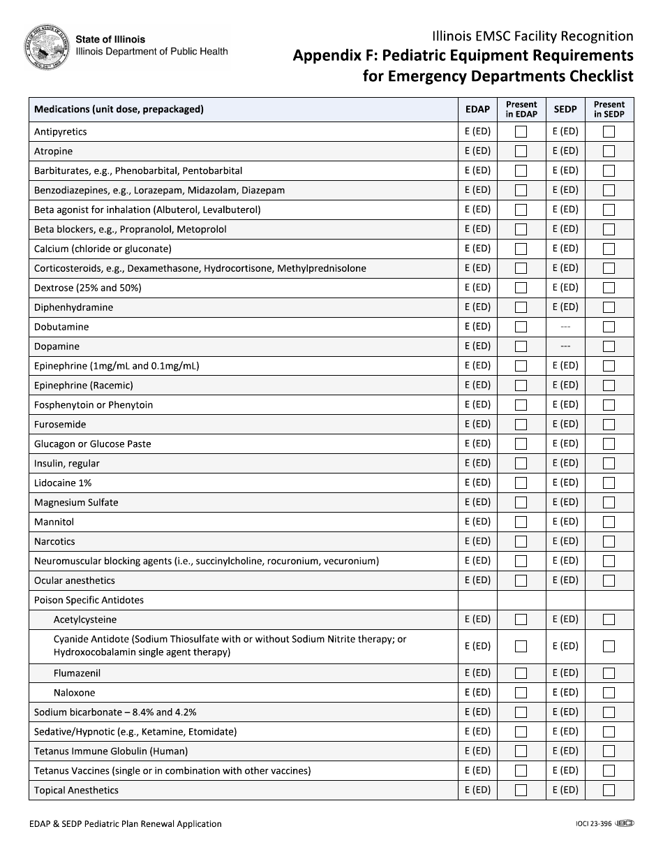 Edap and Sedp Pediatric Plan Renewal Application - Illinois, Page 33