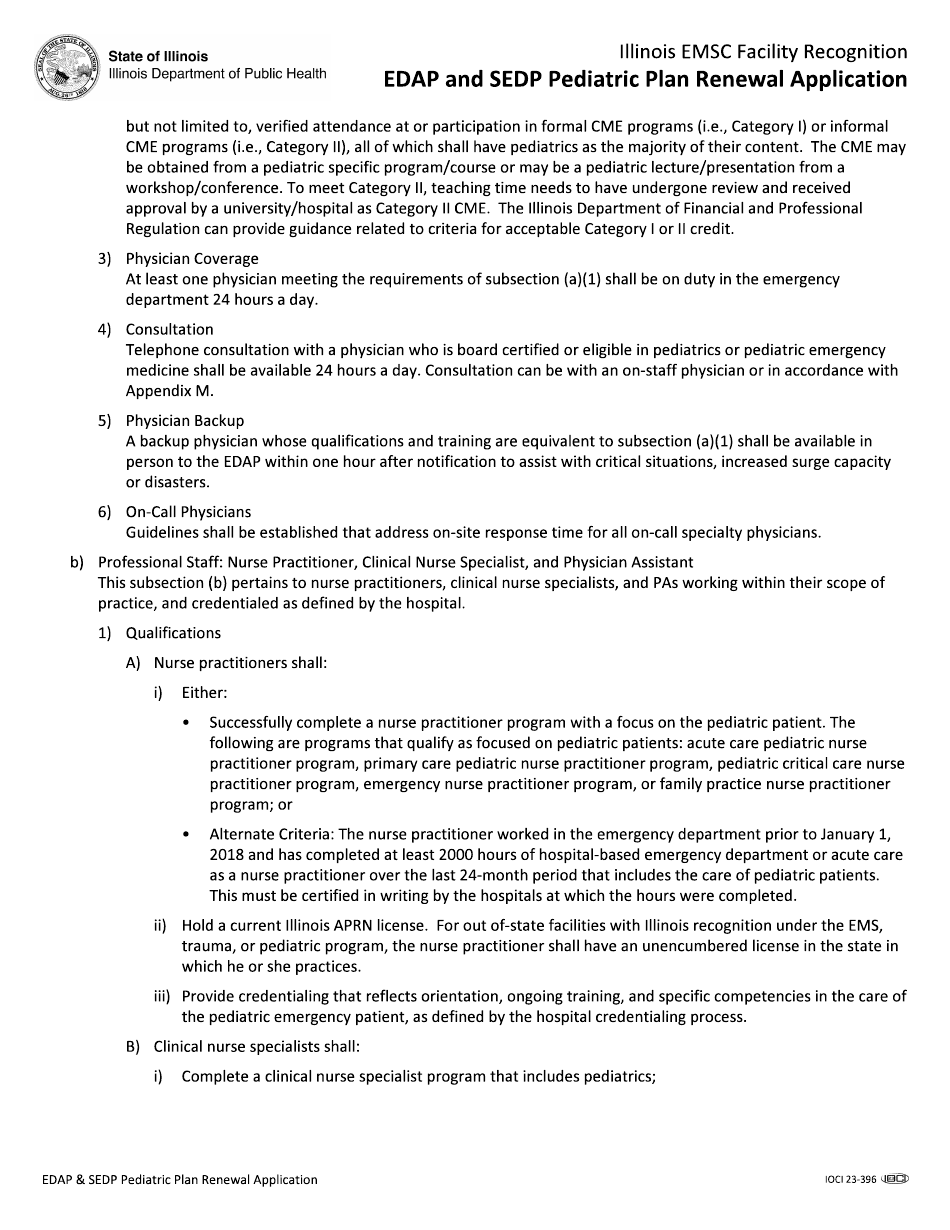 Edap and Sedp Pediatric Plan Renewal Application - Illinois, Page 36