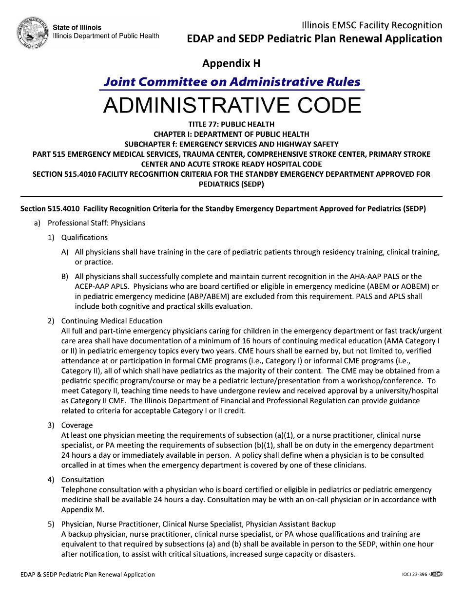 Edap and Sedp Pediatric Plan Renewal Application - Illinois, Page 40