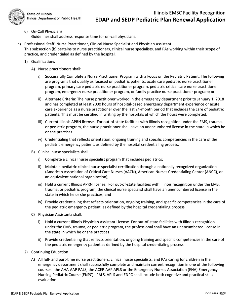 Edap and Sedp Pediatric Plan Renewal Application - Illinois, Page 41