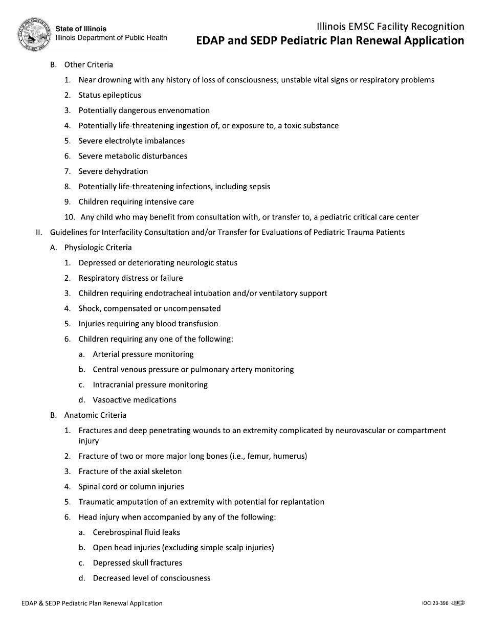 Edap and Sedp Pediatric Plan Renewal Application - Illinois, Page 47