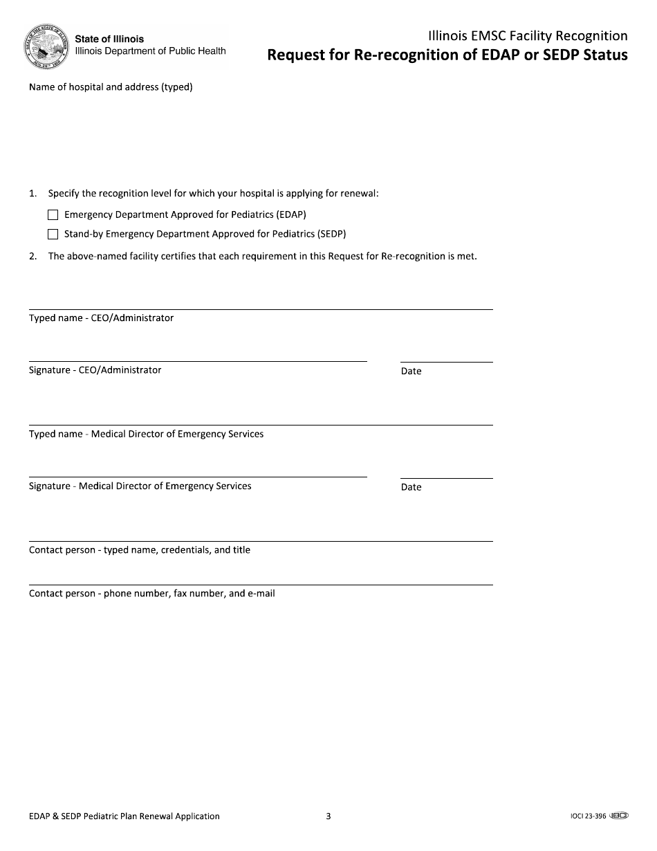 Edap and Sedp Pediatric Plan Renewal Application - Illinois, Page 5