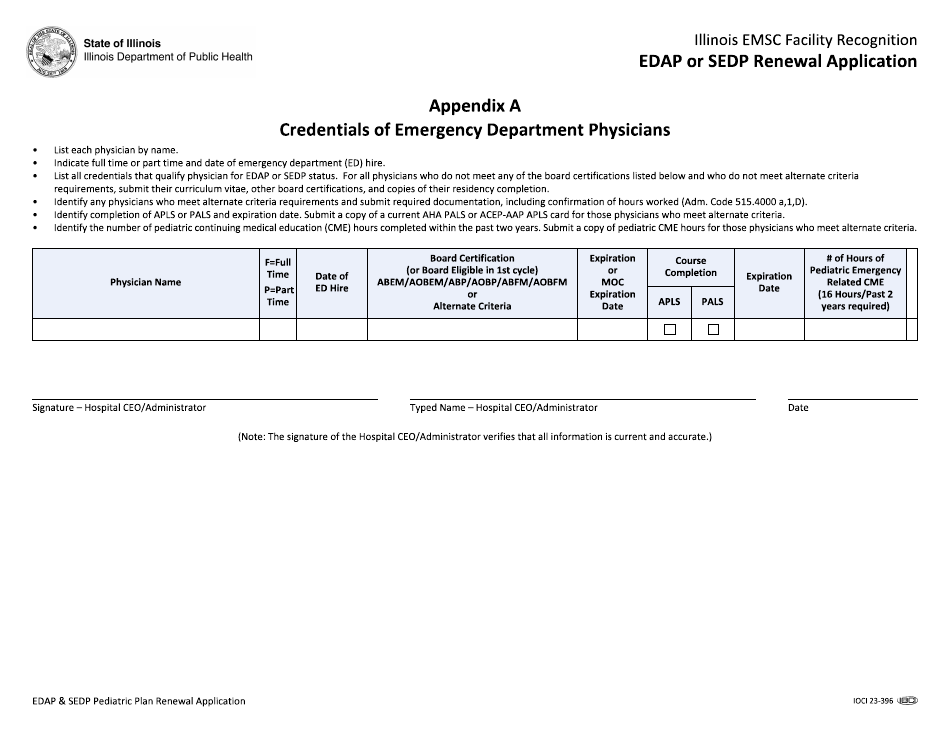 Edap and Sedp Pediatric Plan Renewal Application - Illinois, Page 9