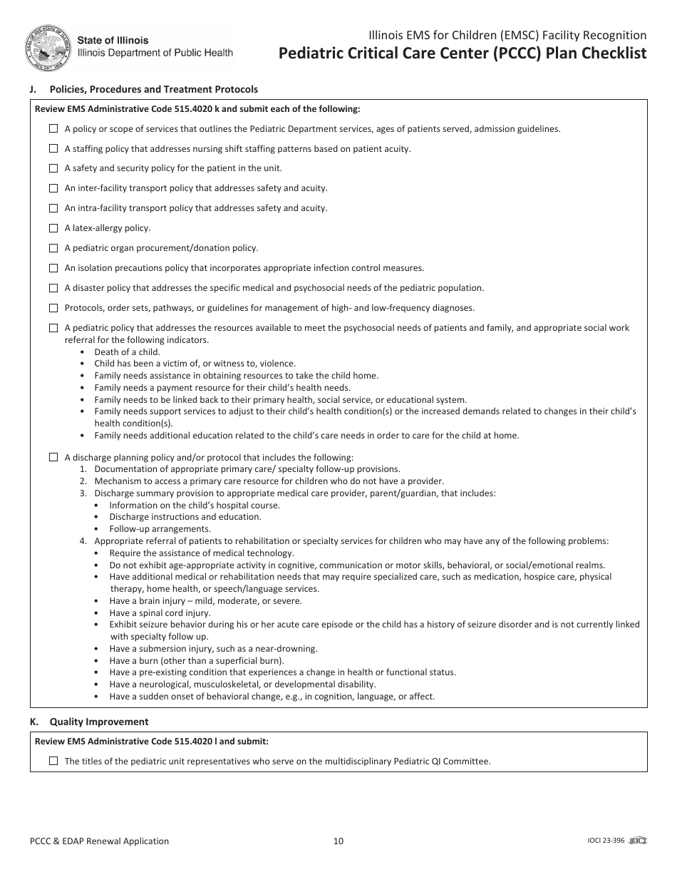 Pccc and Edap Pediatric Plan Renewal Application - Illinois, Page 12