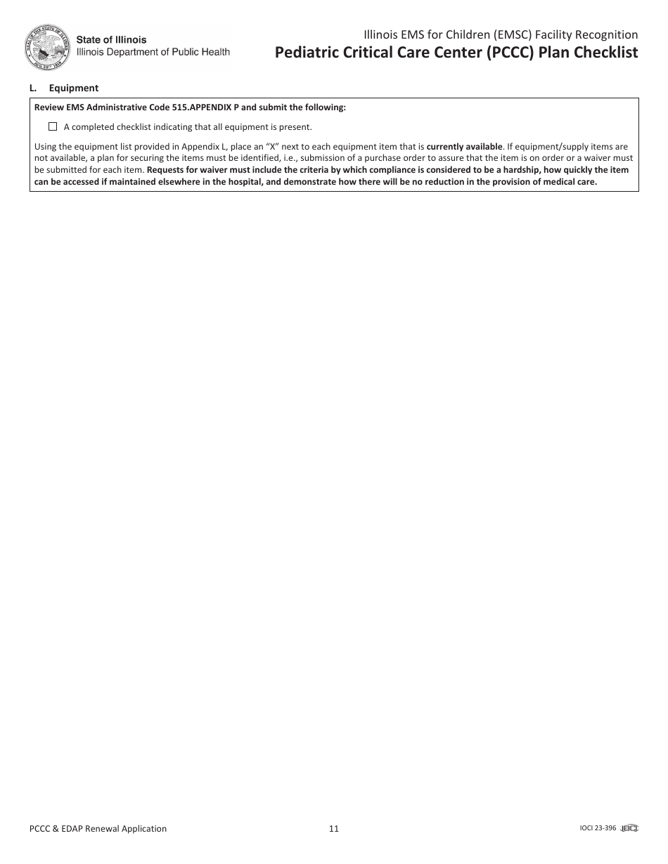 Pccc and Edap Pediatric Plan Renewal Application - Illinois, Page 13