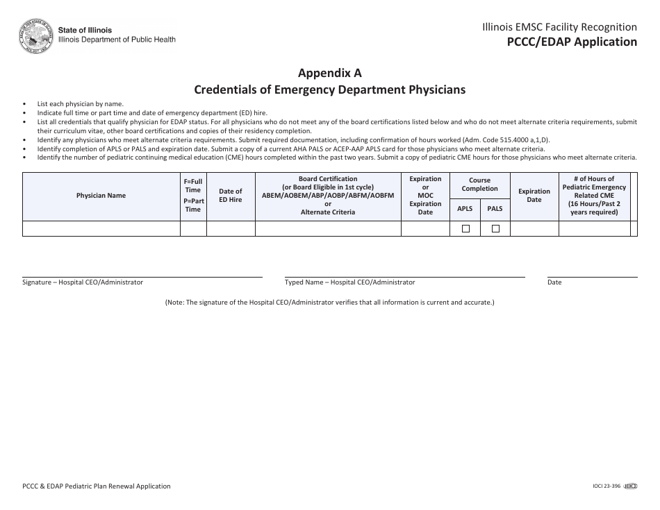 Pccc and Edap Pediatric Plan Renewal Application - Illinois, Page 14