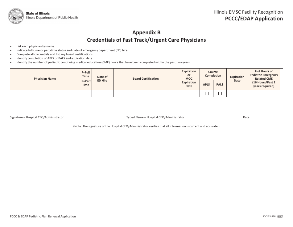 Pccc and Edap Pediatric Plan Renewal Application - Illinois, Page 15
